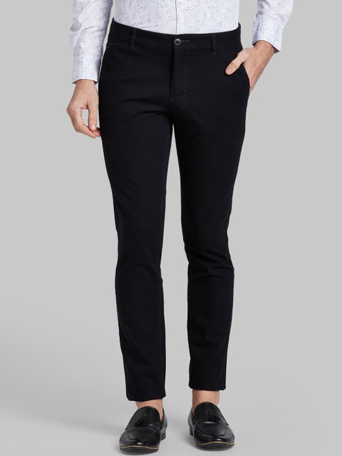 

Parx Men Black Tapered Fit Solid Regular Trousers