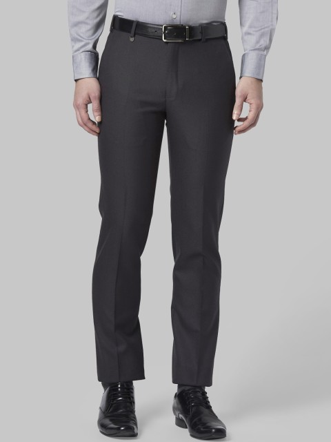 

Park Avenue Men Grey Slim Fit Solid Formal Trousers
