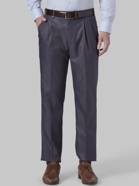 

Park Avenue Men Grey Regular Fit Solid Formal Trousers