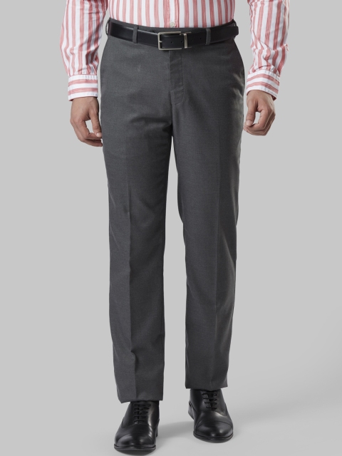 

Raymond Men Grey Regular Fit Solid Formal Trousers