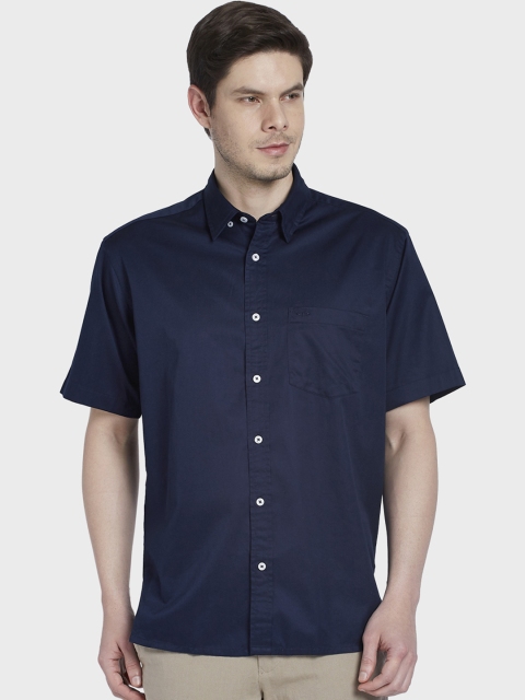 

ColorPlus Men Navy Blue Regular Fit Solid Casual Shirt, Na