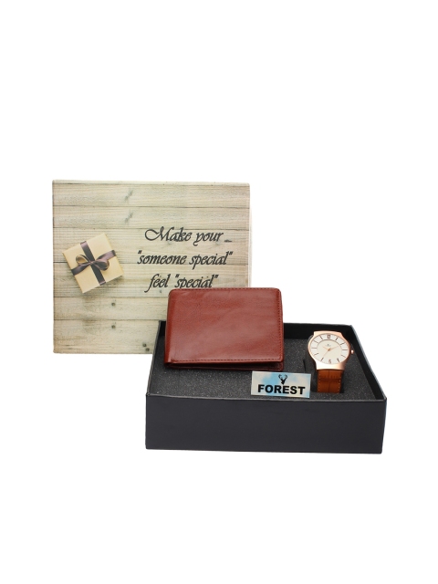 

Hobforestessentials Men Watch & Wallet Gift Set, Off white