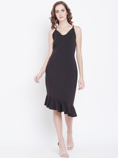 

DODO & MOA Women Black Solid Sheath Dress