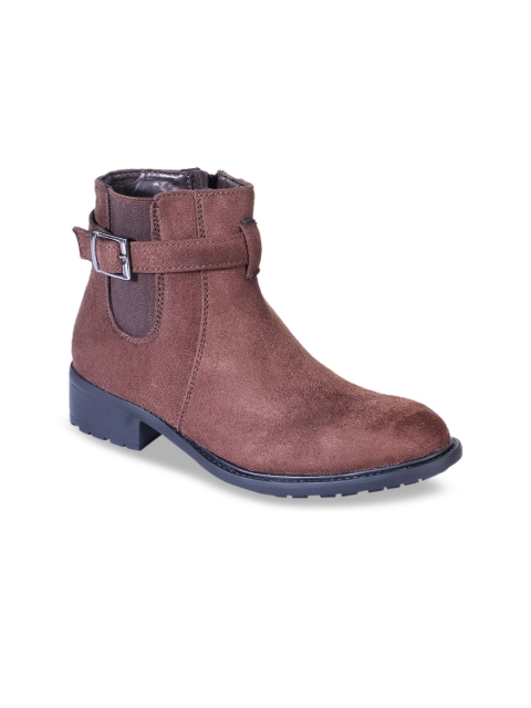 

Bruno Manetti Women Brown Suede Flat Boots