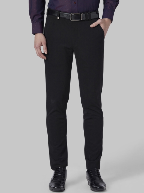

Park Avenue Men Black Solid Regular Trousers