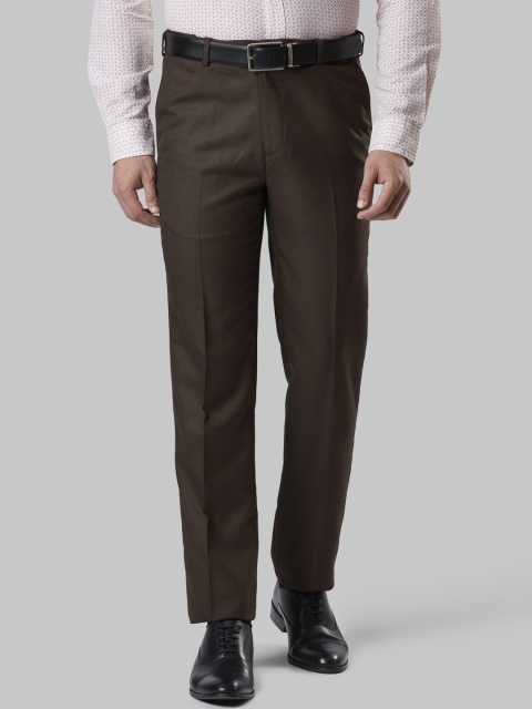 

Raymond Men Brown Solid Regular Fit Formal Trousers