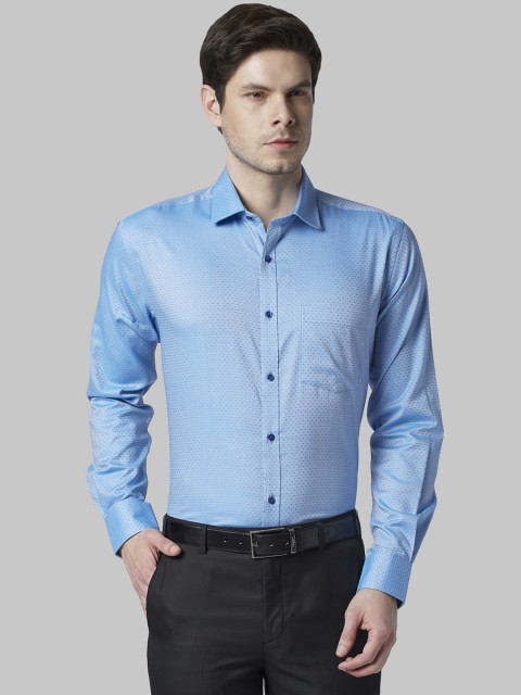 

Park Avenue Men Blue Slim Fit Printed Formal Shirt