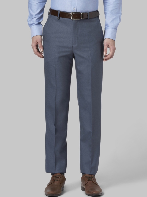 

Park Avenue Men Blue Regular Fit Solid Formal Trousers