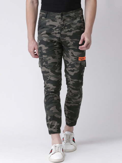 

REALM Men Grey Slim Fit Mid-Rise Camouflage Jeans, Multi