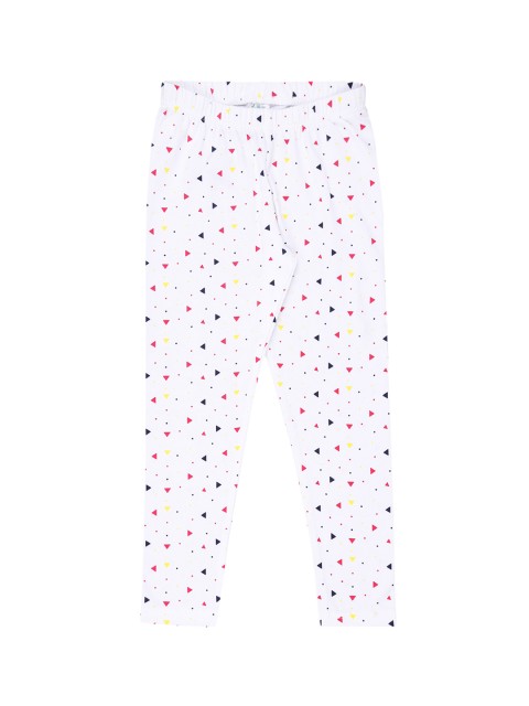 

Pantaloons Junior Girls White Printed Ankle-Length Leggings