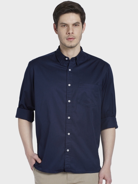 

ColorPlus Men Blue Regular Fit Solid Casual Shirt