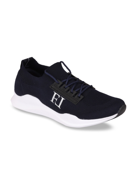 

Franco Leone Men Navy Blue Canvas Running Shoes