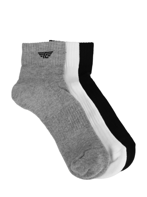 

Red Tape Men Pack of 3 Assorted Solid Ankle-Length Socks, Grey
