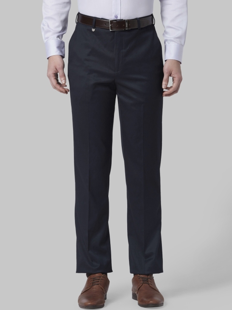 

Park Avenue Men Navy Blue Regular Fit Solid Formal Trousers