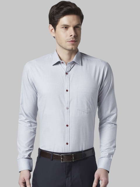 

Park Avenue Men Grey Slim Fit Printed Formal Shirt