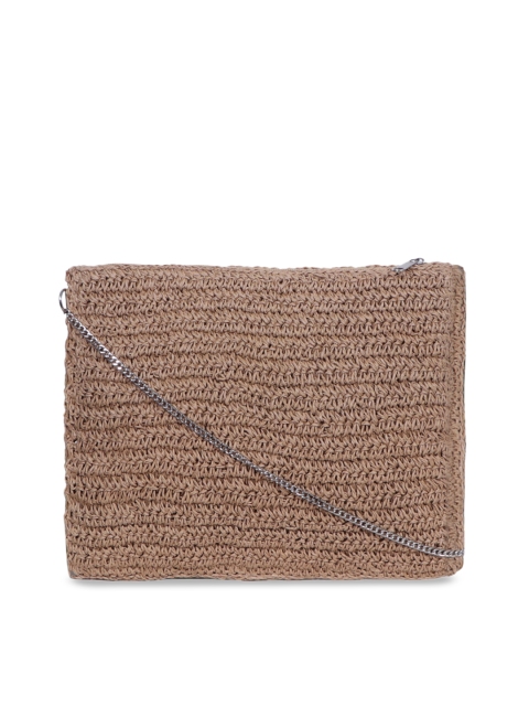 

Diwaah Beige Self Design Jute Sling Bag