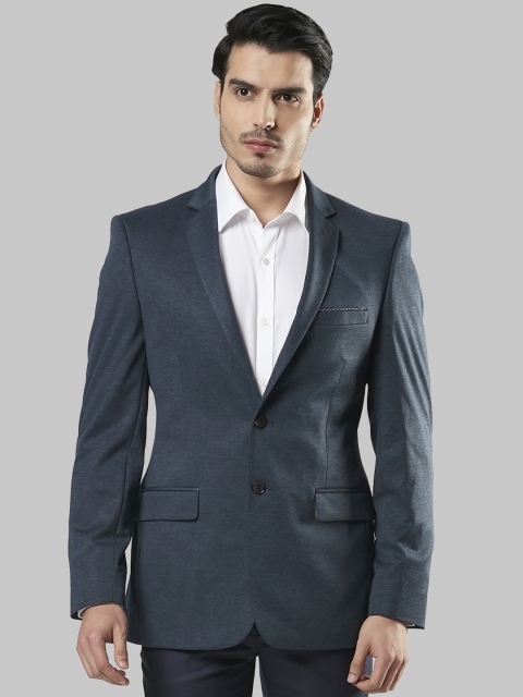 

Raymond Men Blue Solid Single-Breasted Formal Blazer
