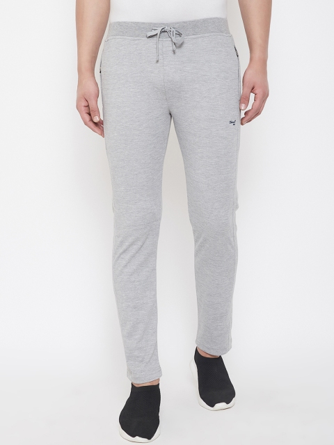 

Okane Men Grey Melange Solid Slim-Fit Track Pants