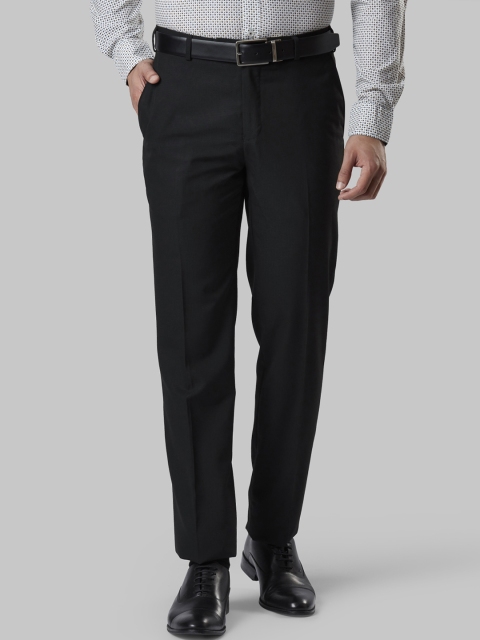 

Raymond Men Black Regular Fit Solid Formal Trousers