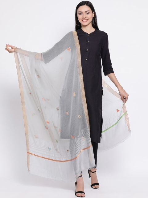 

SHINGORA Off-White Woven Design Dupatta