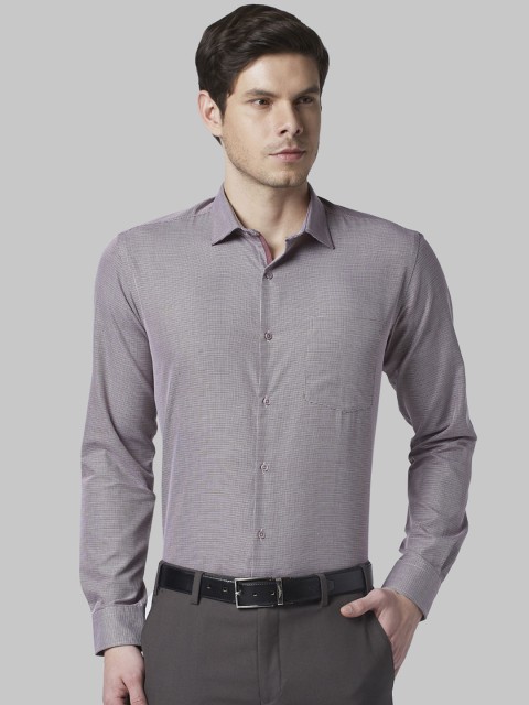 

Park Avenue Men Maroon & Purple Slim Fit Printed Formal Shirt