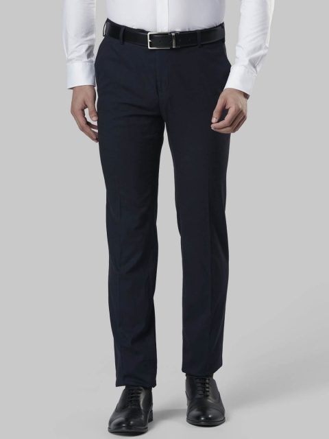 

Raymond Men Blue Solid Slim Fit Formal Trousers