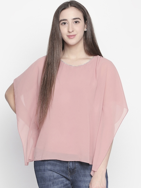 

Forever Glam by Pantaloons Women Pink Solid Kaftan Top