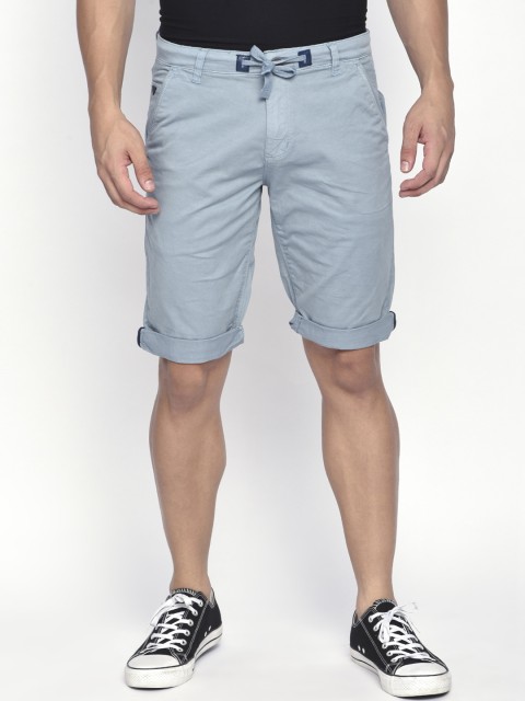 

beevee Men Blue Solid Regular Shorts