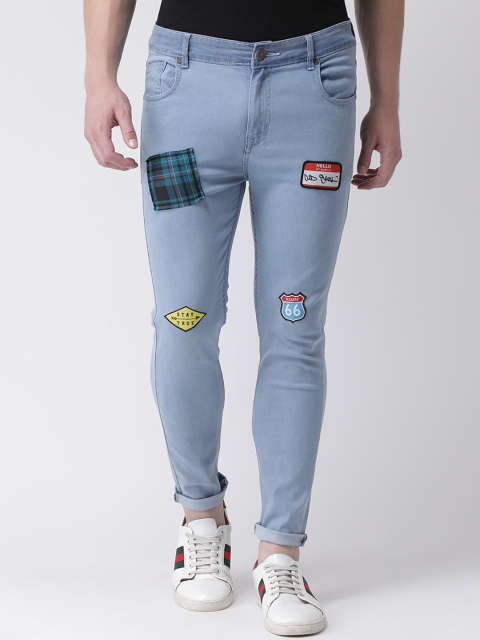 

REALM Men Blue Skinny Fit Mid-Rise Clean Look Stretchable Jeans