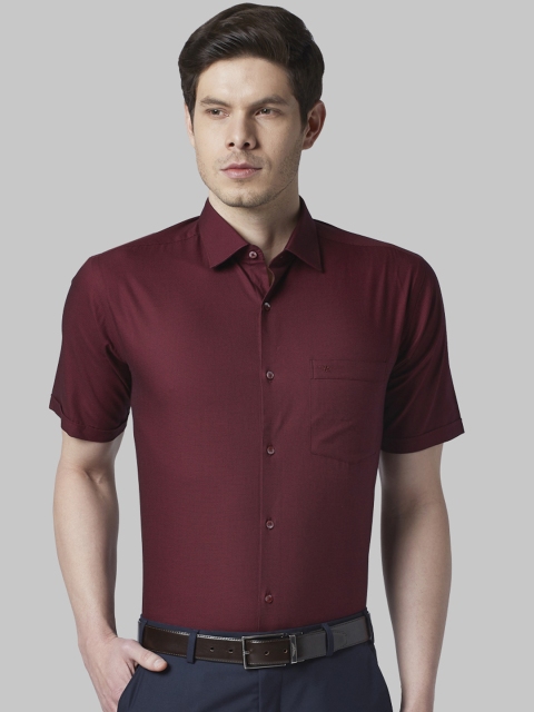 

Park Avenue Men Maroon Slim Fit Self Design Formal Shirt