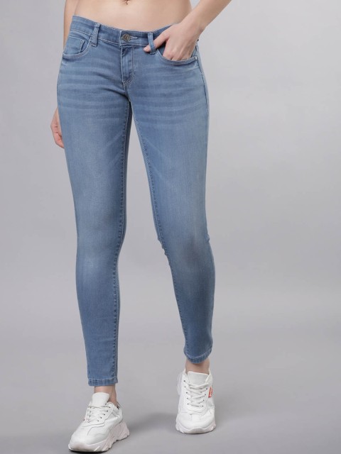 

Tokyo Talkies Women Blue Skinny Fit Mid-Rise Clean Look Stretchable Jeans