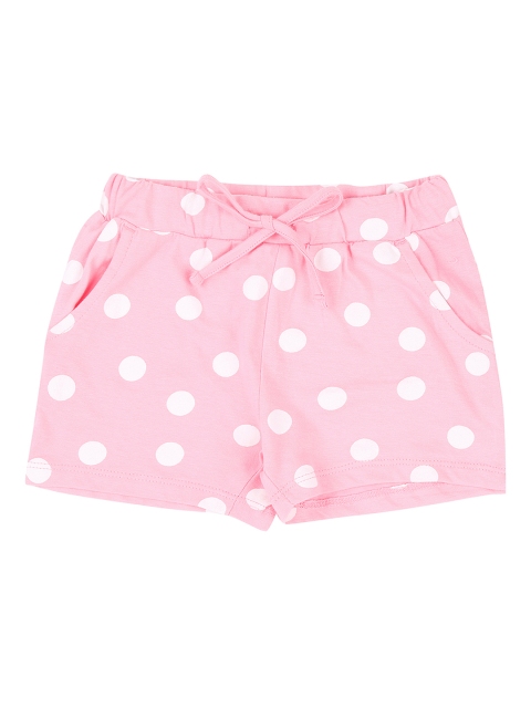 

Pantaloons Junior Girls Pink & White Printed Regular Fit Hot Pants