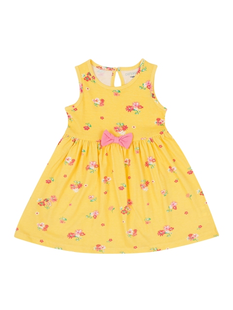 

Pantaloons Baby Girls Yellow Printed Fit and Flare Dress