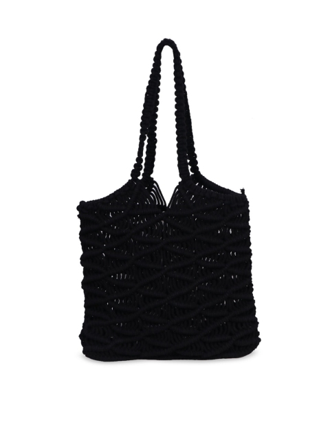 

Diwaah Black Self Design Shoulder Bag