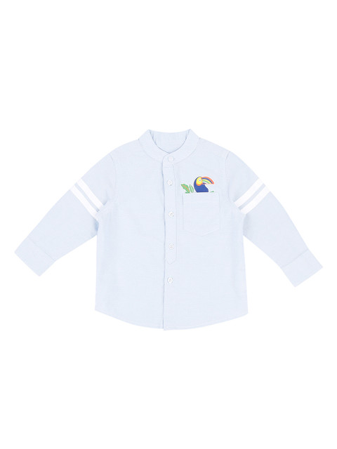 

Pantaloons Baby Boys Blue Solid Casual Shirt