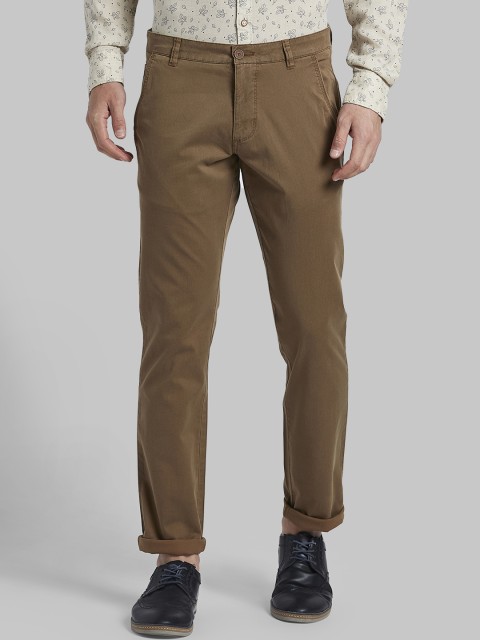 

Parx Men Khaki Tapered Fit Solid Regular Trousers