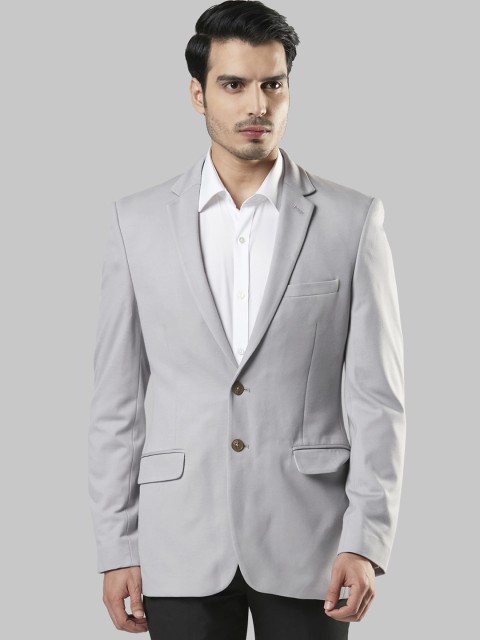 

Raymond Men Grey Solid Single-Breasted Formal Blazer