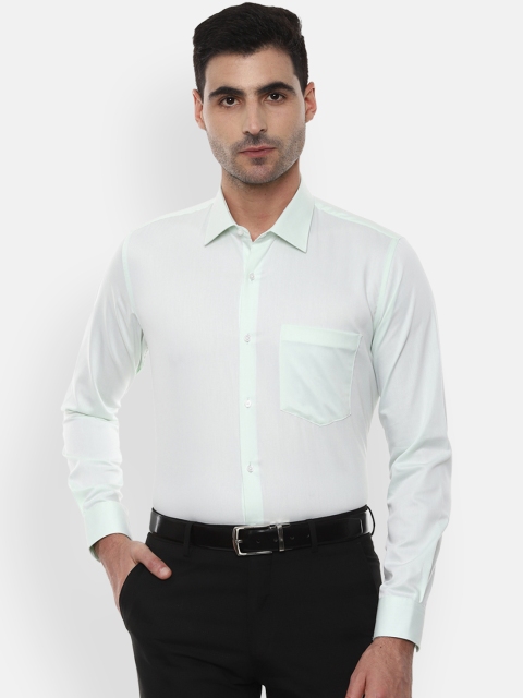 

Van Heusen Men Green Slim Fit Solid Formal Shirt
