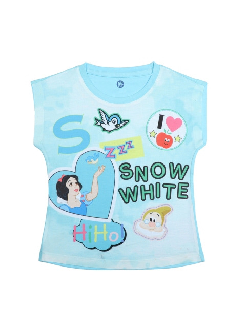 

YK Disney Girls Blue Disney Princess Snow White Print T-shirt