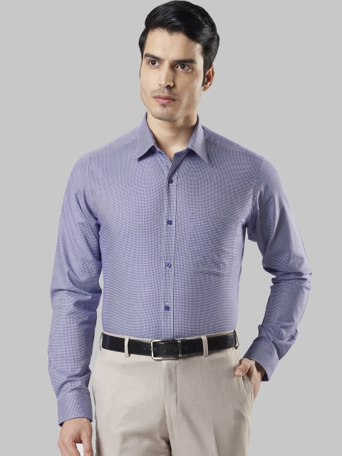 

Raymond Men Blue & White Slim Fit Checked Formal Shirt