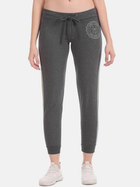 

Aeropostale Women Charcoal Grey Solid Straight-Fit Joggers