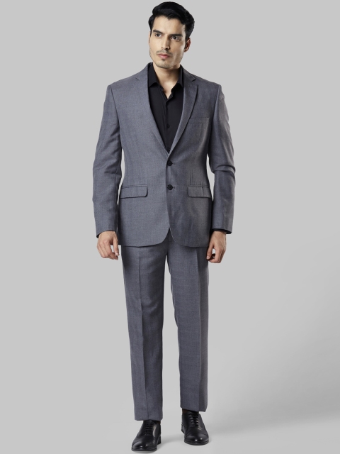 

Raymond Men Grey Solid Single-Breasted Formal Suit