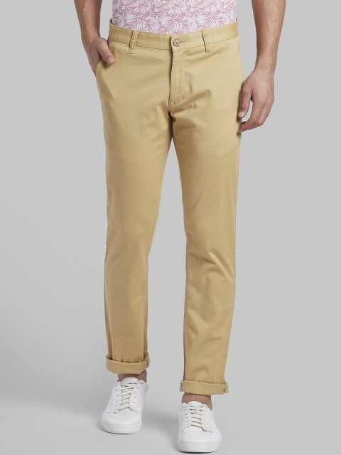 

Parx Men Khaki Tapered Fit Solid Regular Trousers