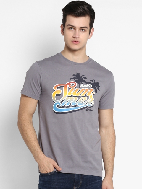 

Red Tape Men Grey Printed Round Neck T-shirt