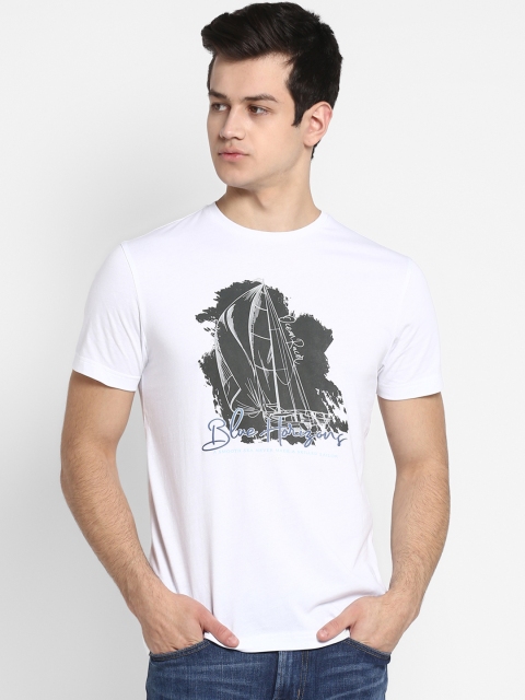 

Red Tape Men White Printed Round Neck T-shirt