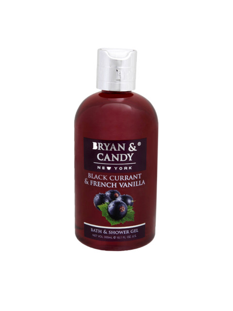 

BRYAN & CANDY NEW YORK Unisex Black Currant & French Vanilla Bath & Shower Gel 300 ml, Maroon