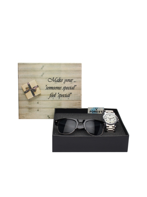 

Hobforestessentials Men Sunglasses & Watch Gift Set, White