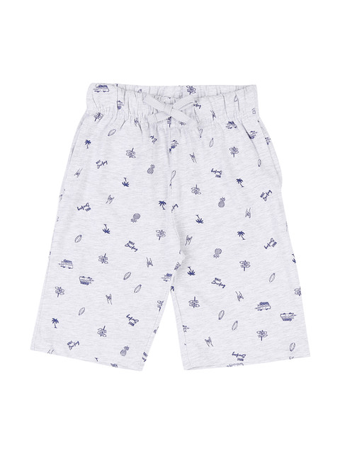 

Pantaloons Junior Boys Grey & Navy Blue Printed Regular Fit Regular Shorts