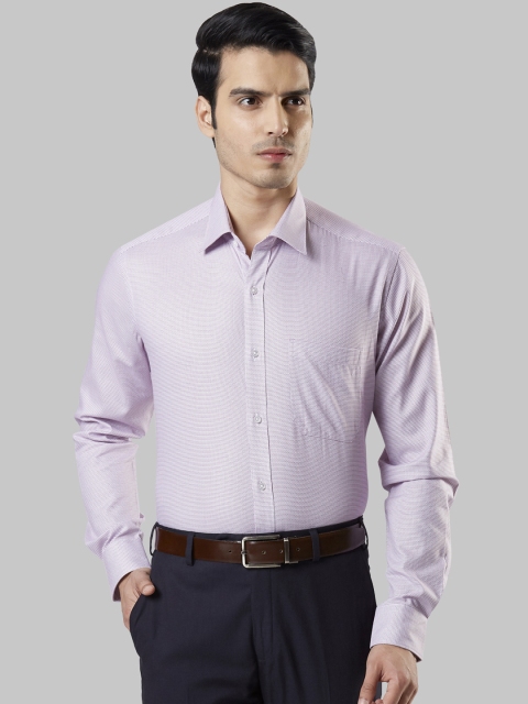 

Raymond Men Violet Regular Fit Self Design Formal Shirt