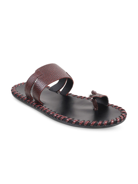 

Metro Men Maroon Leather Sandals